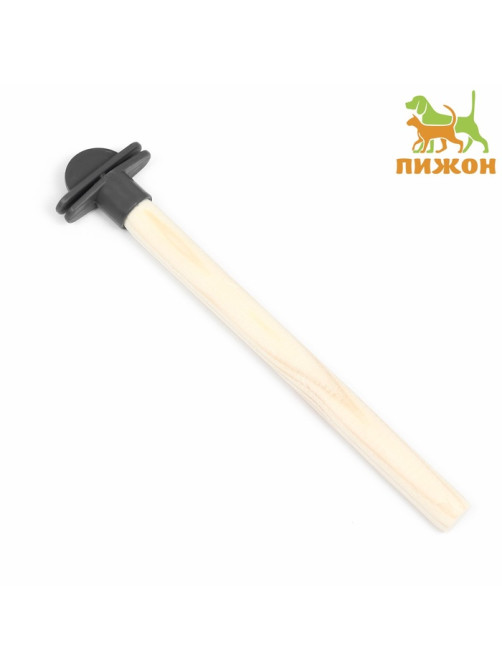 Жёрдочка для птиц «Пижон», 16×1.2 см, средняя, дерево, бежевая