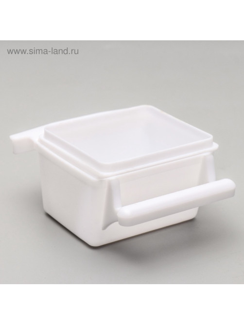 Кормушка для птиц, 7.5×5.5×9 см, внутренняя, пластик, белая