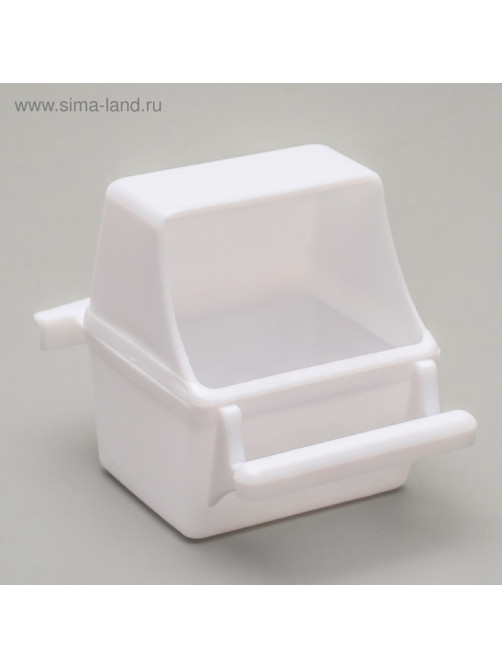 Кормушка для птиц, 7.5×5.5×9 см, внутренняя, пластик, белая