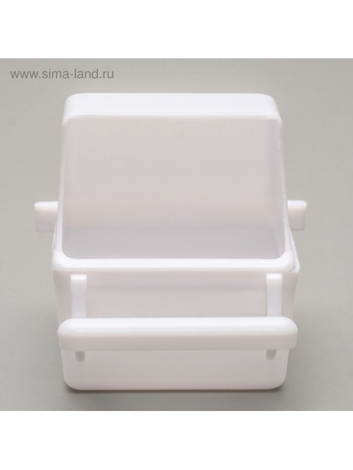 Кормушка для птиц, 7.5×5.5×9 см, внутренняя, пластик, белая
