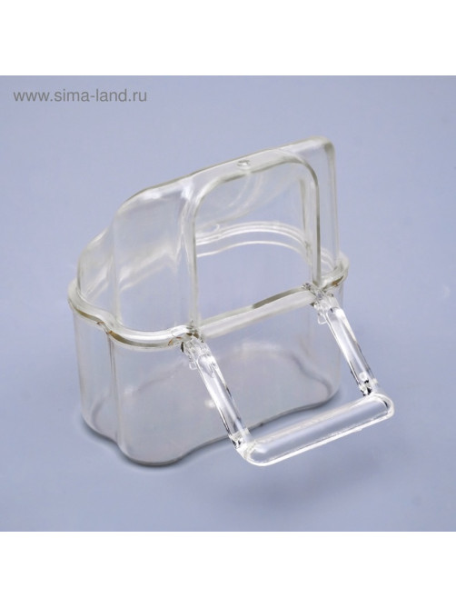 Кормушка для птиц, 6.7×6.2×8 см, внешняя, пластик, прозрачная