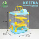 Клетка для грызунов «Пижон», 31×24×46 см, пластик, металл, голубая