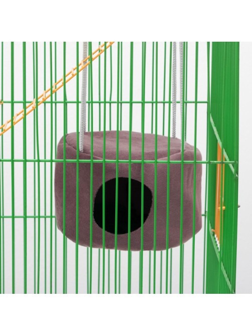 Подвесной дом для грызунов, 15×10 см, круглый, мебельная ткань, флис, цвет МИКС