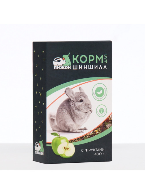 Корм «Пижон» для шиншилл, с фруктами, 400 г