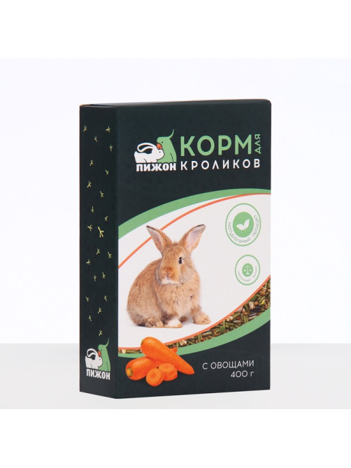 Корм «Пижон» для кроликов, с овощами, 400 г