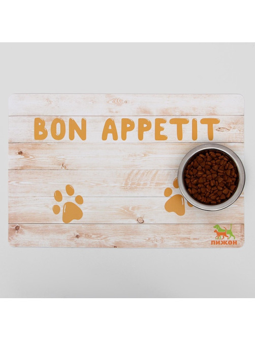 Коврик под миску «Пижон» Bon Appetit с нескользящим основанием 43×28 см