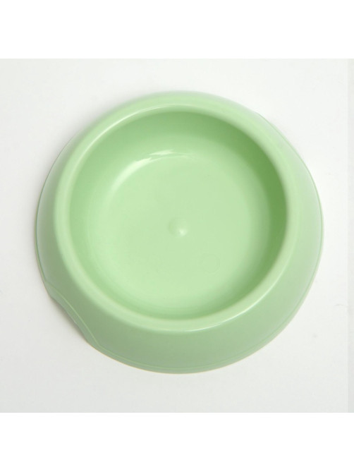 Миска для кошек и собак, 200 мл, 14.5×3 см, пластик, светло-зелёный