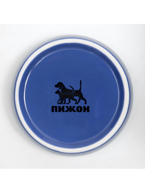 Миска, 100 мл, 10×3.2 см, керамика, синяя
