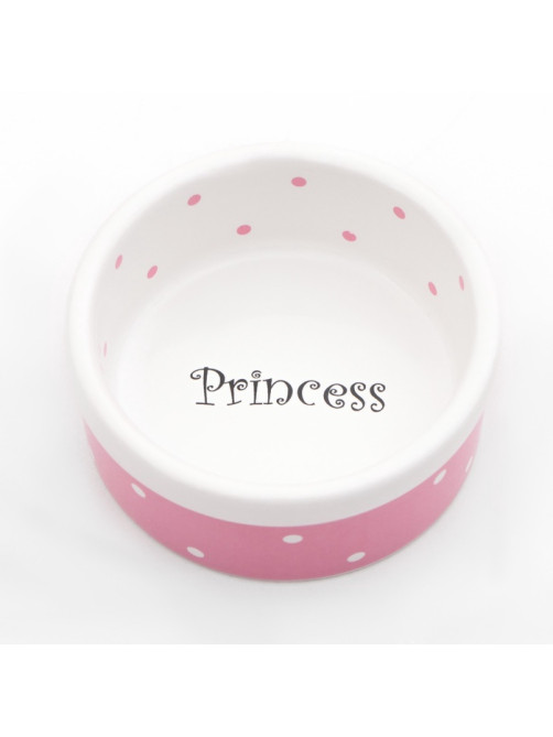 Миска Princess, 100 мл, малая, 8.5×3.5 см, керамика, розовая