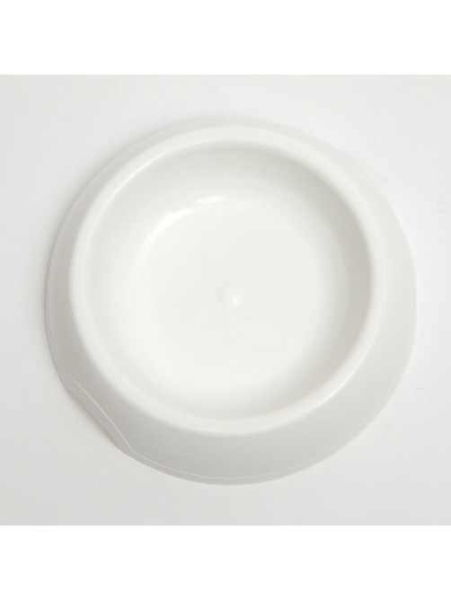 Миска для кошек и собак, 200 мл, 14.5×3 см, пластик, белая