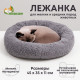 Лежанка для животных «Уют», мягкий мех, 45×35×11 см, серая
