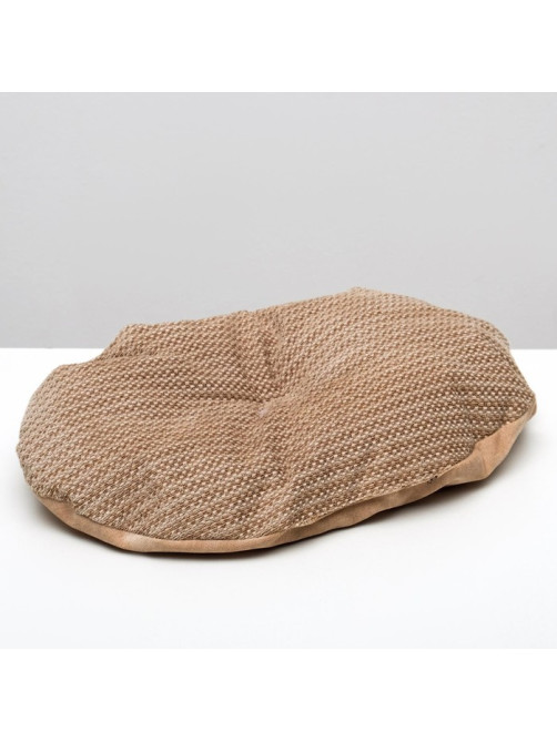 Лежанка для животных, 50×40×15 см, мебельная ткань, холлофайбер, цвет МИКС