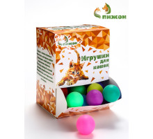 Шарики для кошек, 4 см (подходят для игровых комплексов), фасовка 60 шт., микс цветов