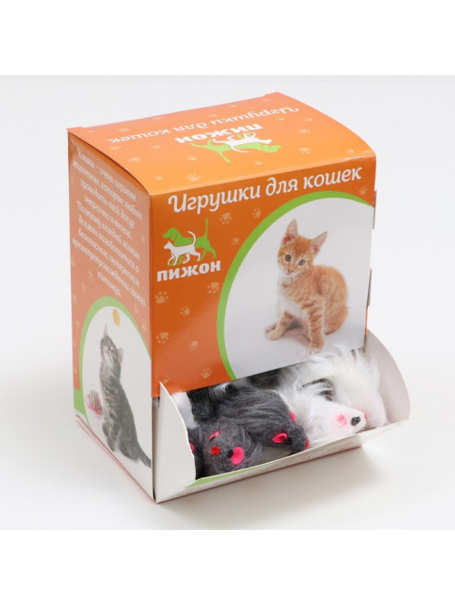 Игрушка для кошек «Мышь малая», 5 см, фасовка 60 шт., цвет МИКС