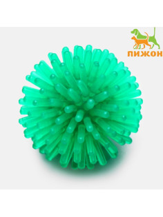 Шарик для кошек игольчатый, мягкий, 3.5 см, микс цветов (фасовка 10 шт.), микс цветов