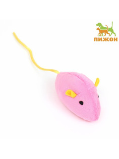 Игрушка для кошек «Мышь с кошачьей мятой», 5 см, розовая