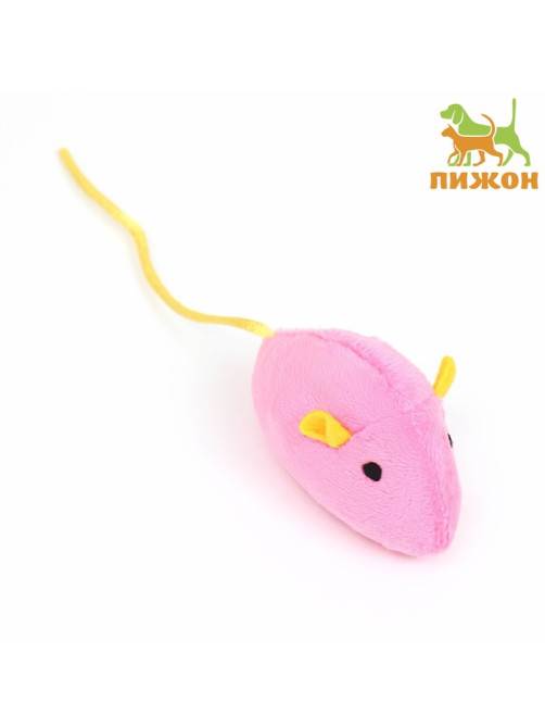Игрушка для кошек «Мышь с кошачьей мятой», 5 см, розовая