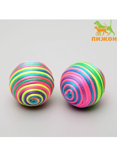 Мяч текстильный «Полосатик», 4.8 см, цвет МИКС