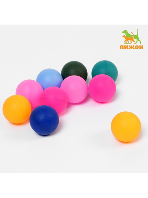 Шарики для кошек, 4 см (подходят для игровых комплексов), фасовка 10 шт., микс цветов