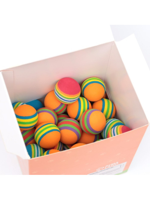 Шарик для кошек, 3.4 см, фасовка в коробку по 50 шт., микс цветов