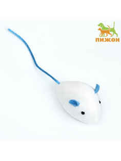 Игрушка для кошек «Мышь с кошачьей мятой», 5 см, белая