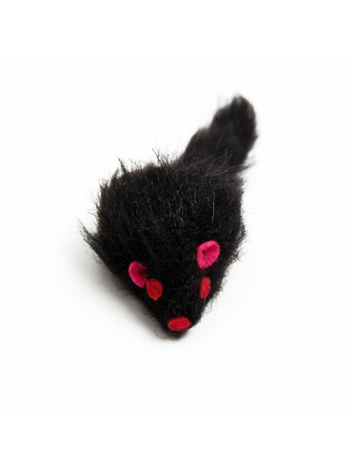 Игрушка для кошек «Мышь малая», 5 см, искусственный мех, чёрная
