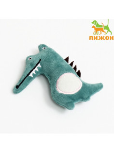 Игрушка для кошек, «Крокодил», с кошачьей мятой, 10 см, зелёная