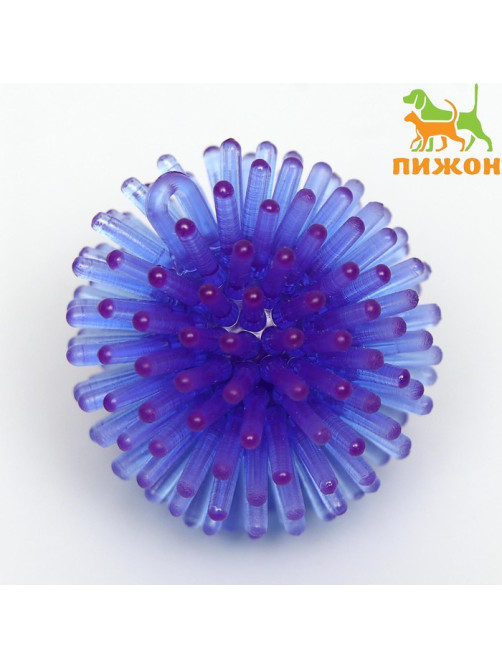 Шарик для кошек игольчатый, мягкий, 3.5 см, синий