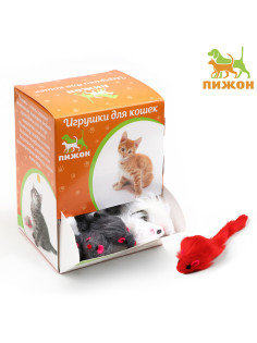 Игрушка для кошек «Мышь малая», 5 см, фасовка 60 шт., цвет МИКС