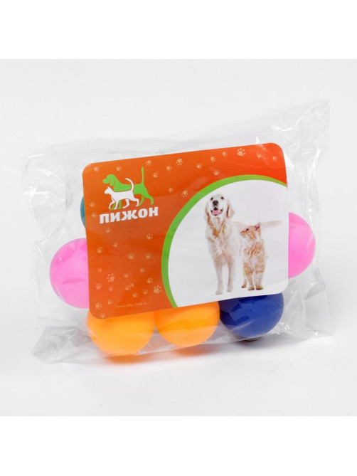 Шарики для кошек, 4 см (подходят для игровых комплексов), фасовка 10 шт., микс цветов