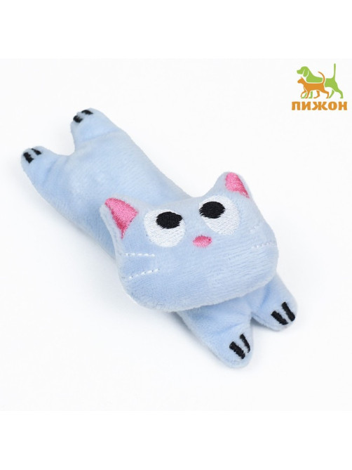 Игрушка для кошек с кошачьей мятой «Киса», 11 см, голубая
