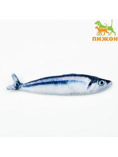 Игрушка «Рыба моей мечты!» с кошачьей мятой, сайра, 20 см