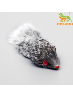 Мышь, 5 см, натуральный мех, серая