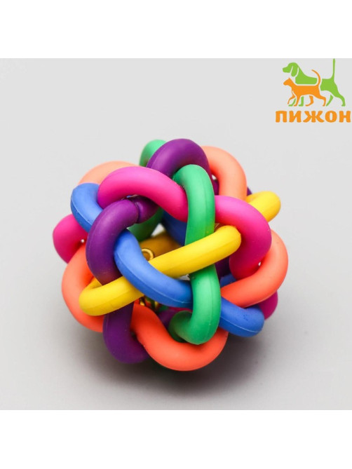 Игрушка резиновая «Молекула», 4 см, с бубенчиком, цвет МИКС