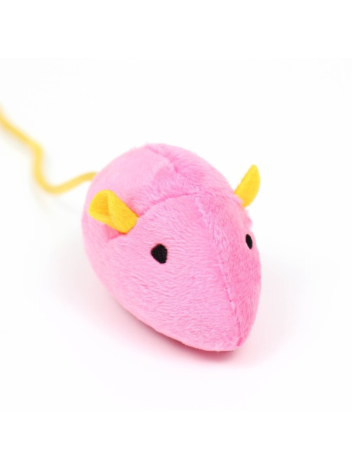 Игрушка для кошек «Мышь с кошачьей мятой», 5 см, розовая