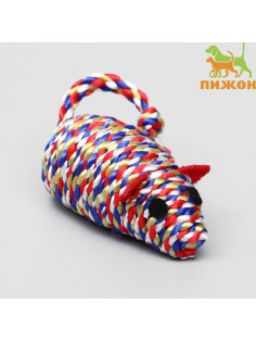 Мышь-погремушка радужная, 7 см, цвет МИКС
