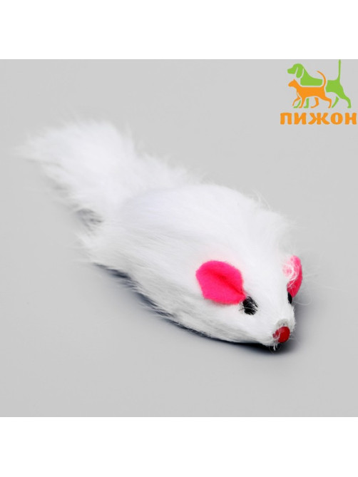 Мышь, 5 см, натуральный мех, белая