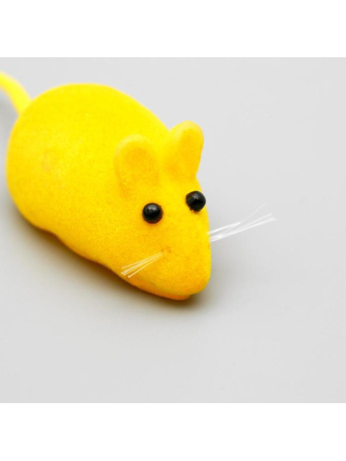 Набор игрушек для кошек: мышь 6 см, 2 шарика, цвет МИКС