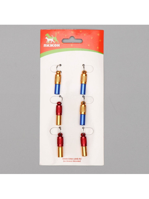 Адресник-капсула под записку, 0.8×3.3 см, фасовка 6 шт., металл, цвет МИКС