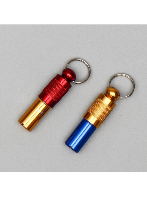 Адресник-капсула под записку, 0.8×3.3 см, фасовка 6 шт., металл, цвет МИКС