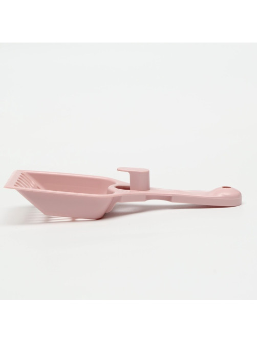 Совок для кошачьего туалета, 22.5×9.5×4 см, пластик, розовый