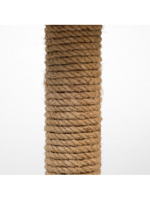 Когтеточка малая «Арена», 36×36×50 см, с игрушкой, джут, серая