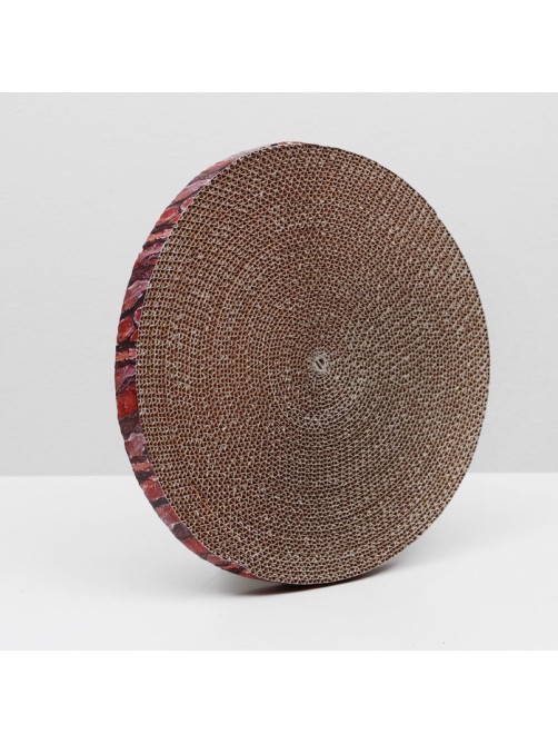 Гофрокогтеточка «Пижон. Спил сосны», 28×2.5 см, с пропиткой, круглая