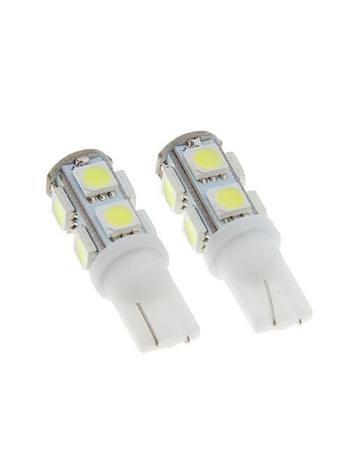 Автолампа Cartage, светодиодная, T10 W5W, 12 В, 9 SMD-5050, набор 2 шт.