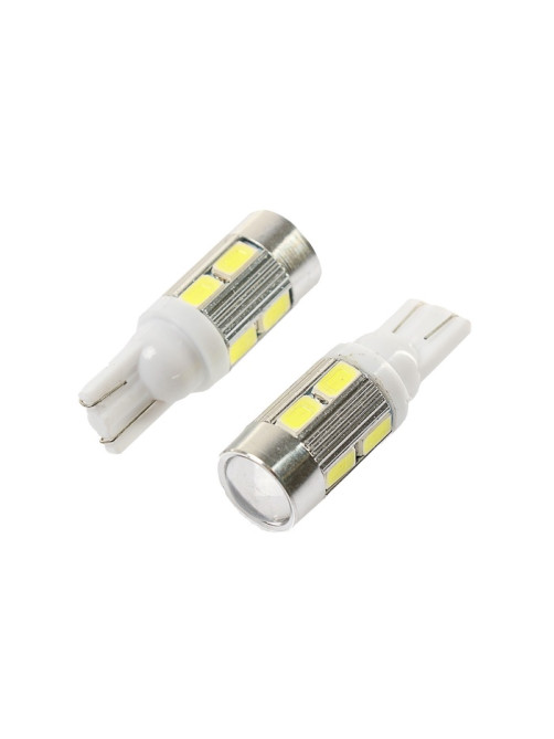 Светодиодная лампа для автомобиля CARTAGE, T10 5W5, 12 В, 10 SMD-5630, набор 2 шт.