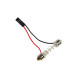 Автомобильная лампа светодиодная, 12 В, 24 SMD, два переходника, свет белый