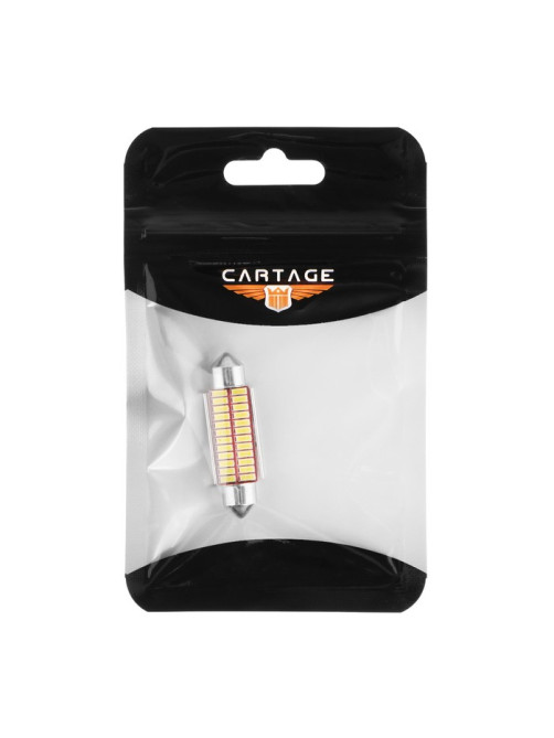 Автомобильная лампа, светодиодная Cartage, C5W, 12 В, 22 SMD, 41 мм, свет белый