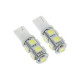 Автолампа Cartage, светодиодная, T10 W5W, 12 В, 9 SMD-5050, набор 2 шт.