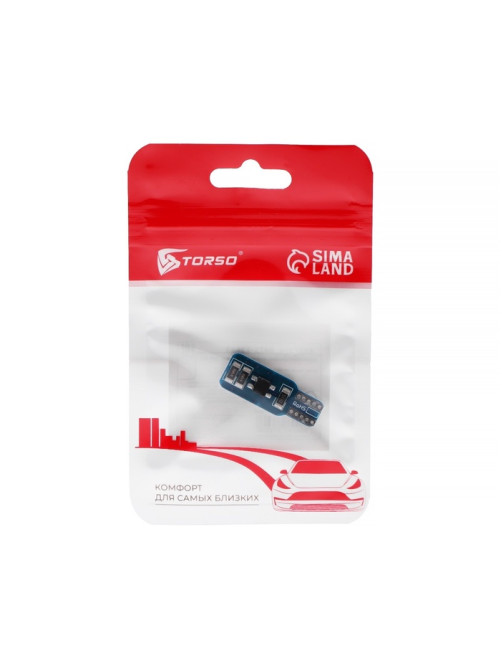 Автолампа светодиодная TORSO, T10 W5W, 12 В, 1.3 Вт, 33 LED, свет белый