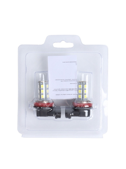 Светодиодная автолампа Cartage, H11, 12 В, 18 SMD-5050, свет белый, набор 2 шт.